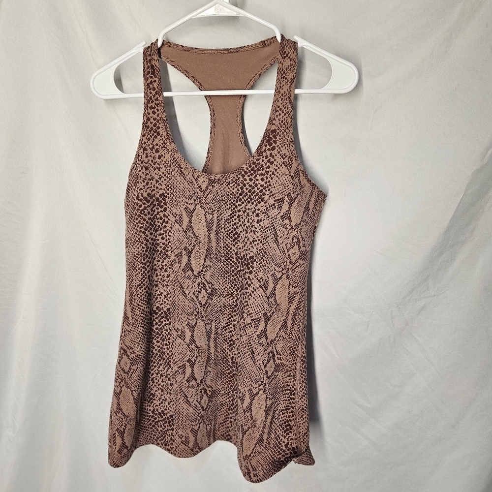 NEW LULULEMON Cool Racerback Tank Top Medium? Desert Snake Bark Berry - Picture 2 of 6